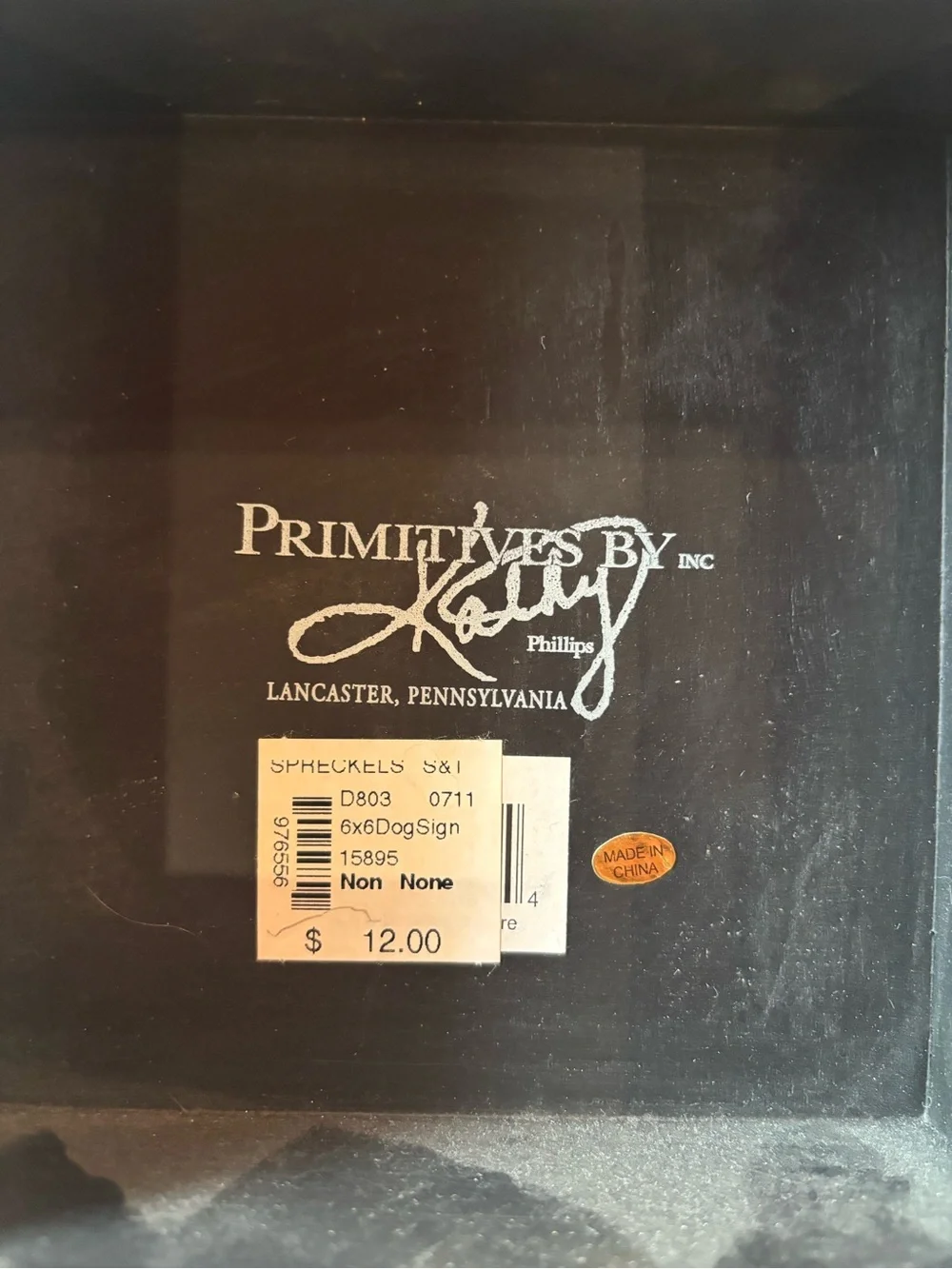 Primitives by Kathy Black and White Dog Quote Sign